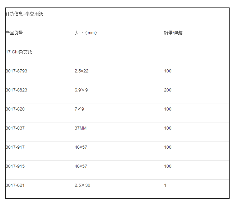 思拓凡Whtman GR 17Chr 46*57cm杂交滤纸 实验室耗材3017-917