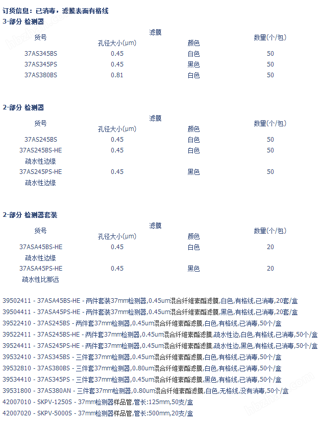 37ASA45PS-HE-日本ADVANTEC东洋两件套37mm检测器