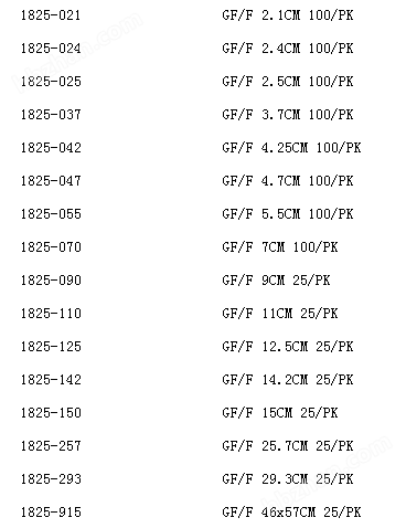 1825-142-沃特曼直径142mm孔径0.7um玻璃纤维滤纸