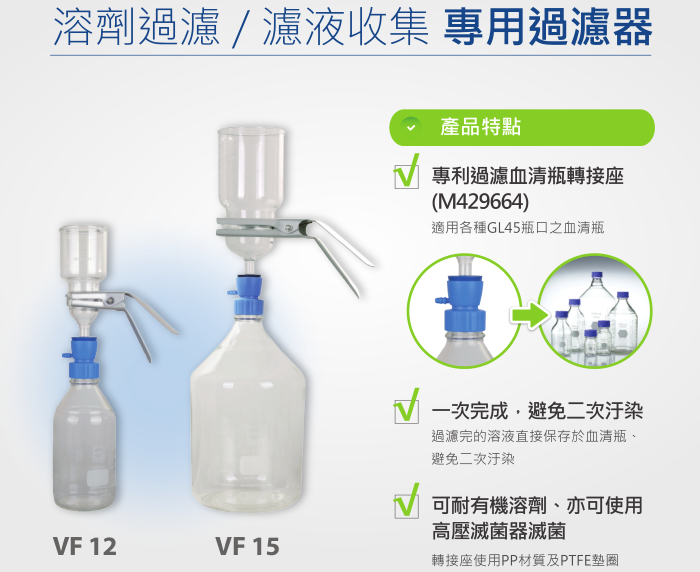 圣斯特Sciencetool  VF12 VF15溶剂过滤器